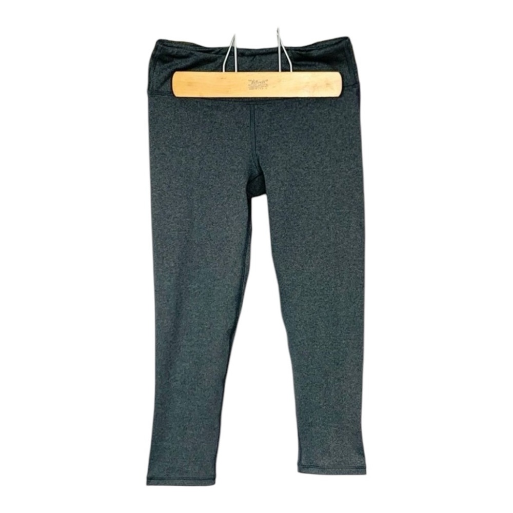 Gaiam Gray & Purple Color Block Cropped Active Leggings Size XS